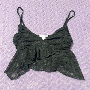 Full Tilt Grey Lace Top